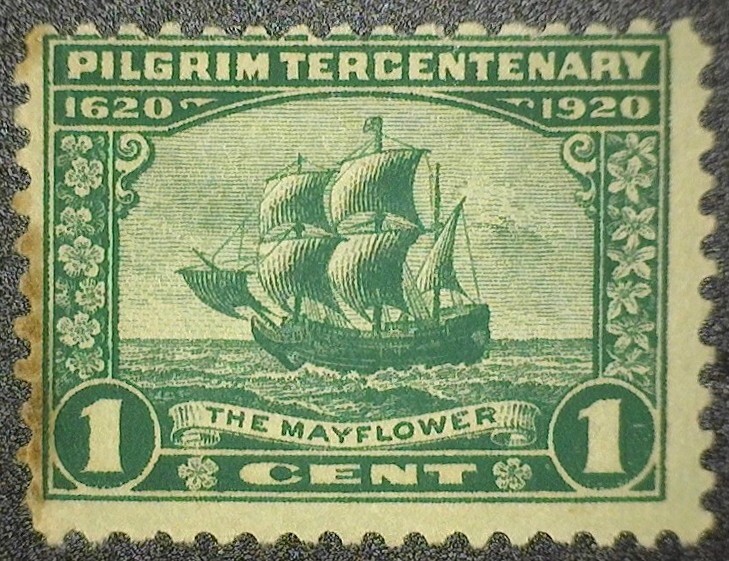 US Scott# 548 Pilgrim Tercentenary Issue  MH - VG/F