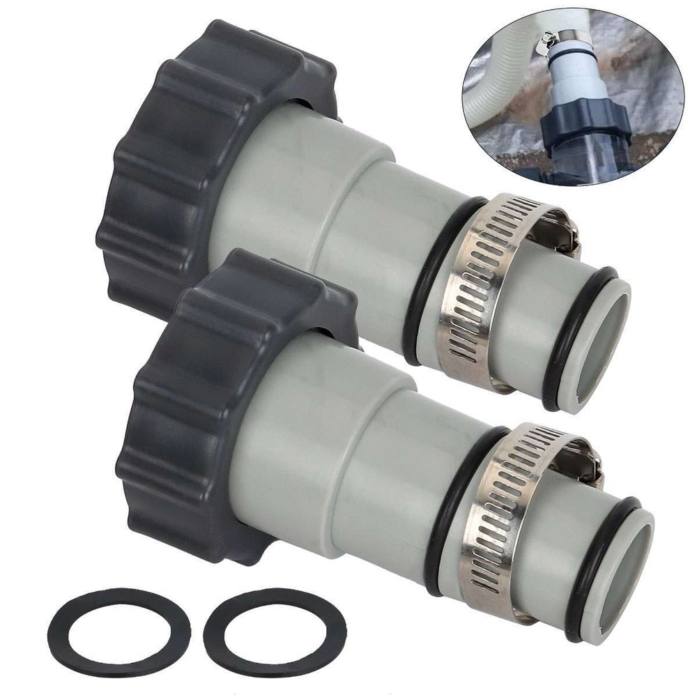 2pc Intex Hose Adapter Pool Filter Pump Parts Conversion Fitting Kit Replacement