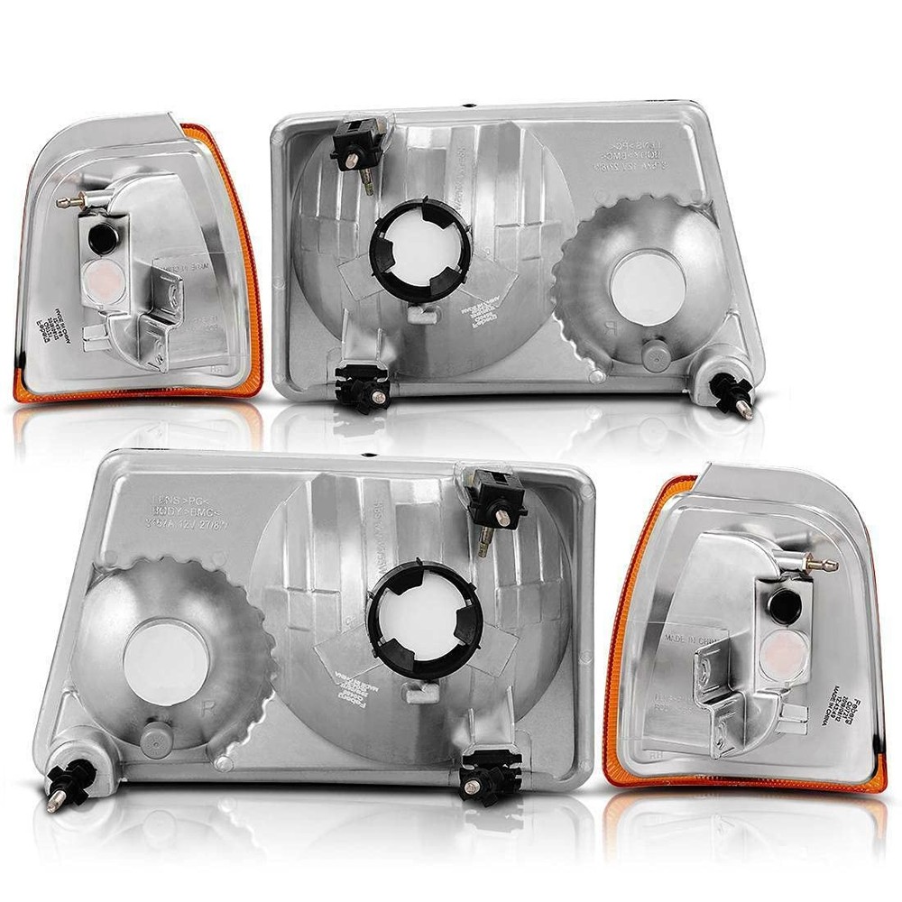 Pair Chrome Headlight Assembly RXC0882