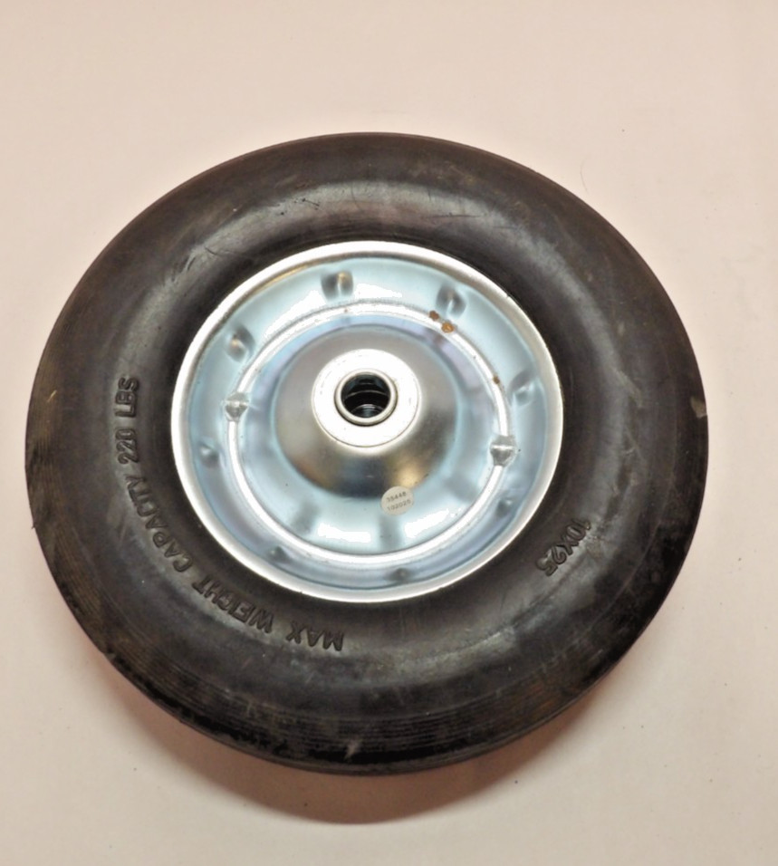 Quantity 1 Solid Rubber Wheel 10" x 2.5" 5/8" Bore 220 Pound Capacity