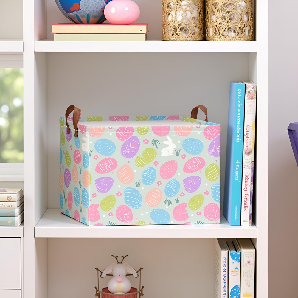 HKEC Rectangle Storage Basket,Gift Basket Empty with Handles,Cute Organizer, ...