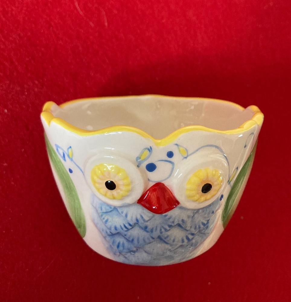 FUN GIFT Under $20 - 4 pc Nesting Owl Design Ceramic Measuring Cups EXCELLENT