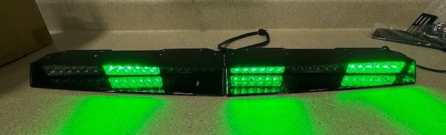 Hawk 3 Visor Led Light bar Universal Brackets LED EQUIPPED Green/White
