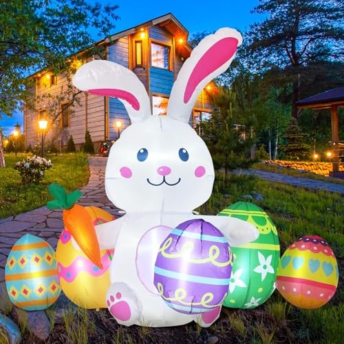 Easter Inflatables Outdoor Decorations Giant Blow up and Inflatable Bunny