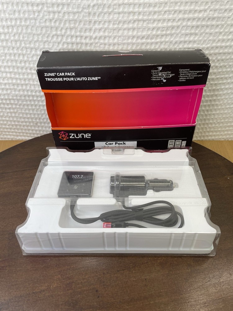 Microsoft Zune Car Pack - Charger FM Transmitter - New Open Box Read Description
