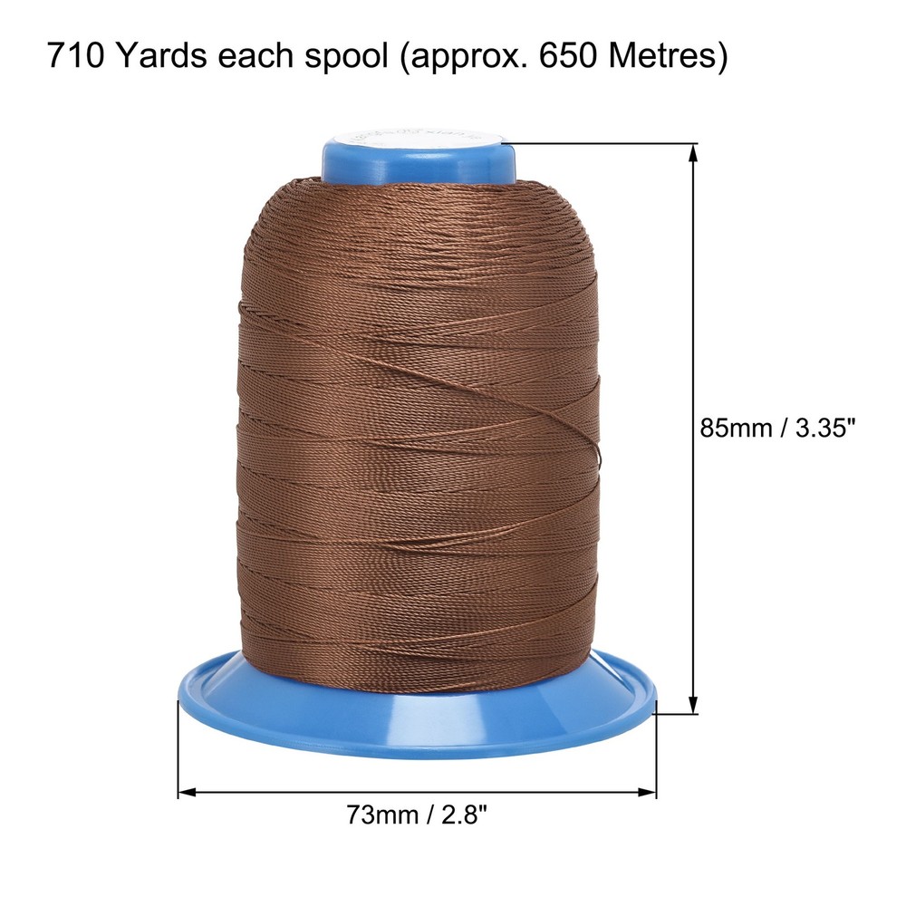 Bonded Polyester Thread Extra-strong 710 Yards 420D/0.45mm Coffee