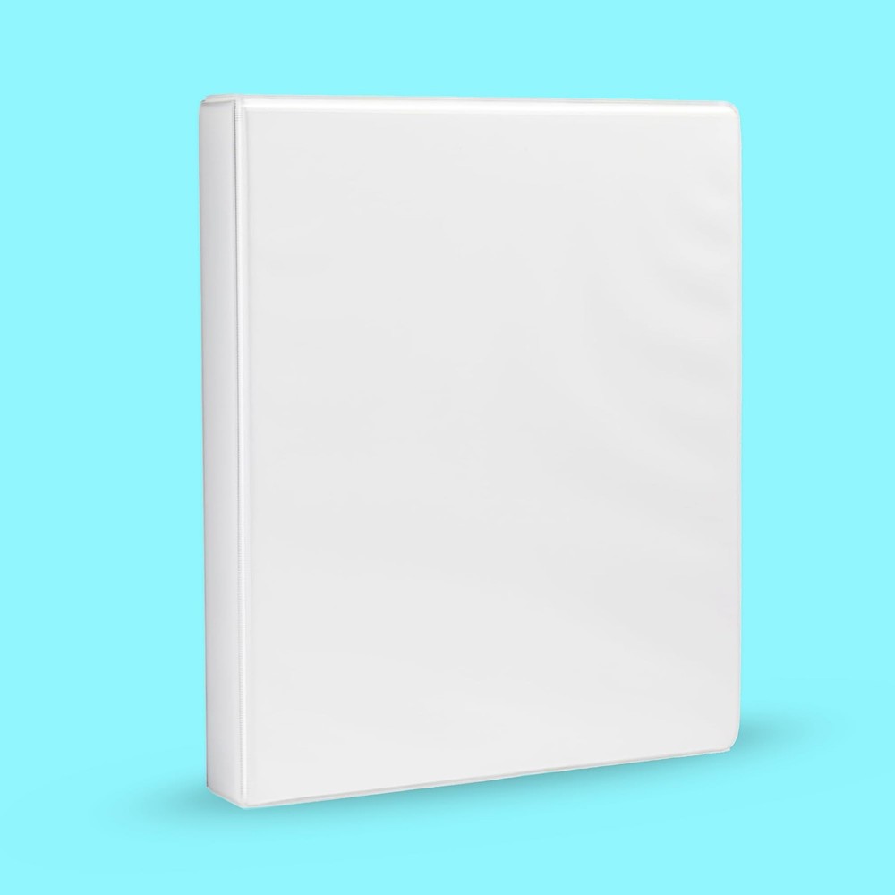 Amazon Basics 3-Ring Binder, 1-Inch - White 1 Pack 1-Pack,