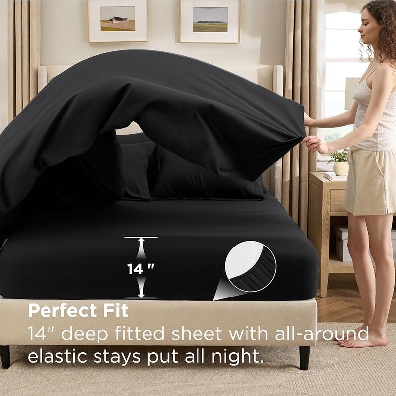 Luxury Queen Comforter Set Microfiber Soft All-In-One Bedding Essentials Gift US