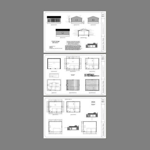 30x24 2-Car Garage -- 720 sqft -- PDF Floor Plan -- Model 1