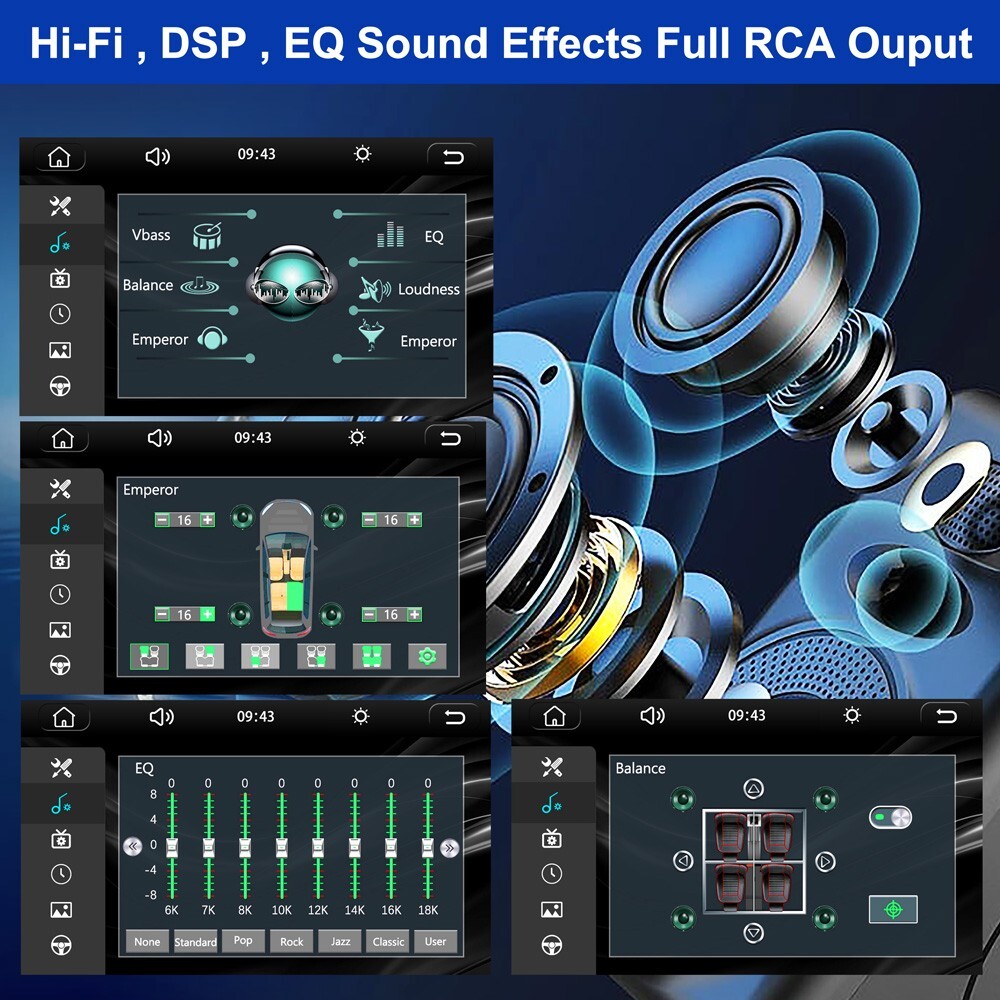 FOR TOYOTA COROLLA 2009-2013 Apple Carplay Car Radio Android 13 GPS Navi Stereo