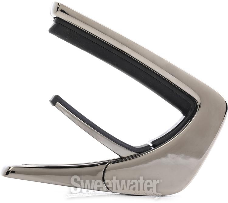 Thalia Shell Collection Capo - Black Chrome with Blue Abalone