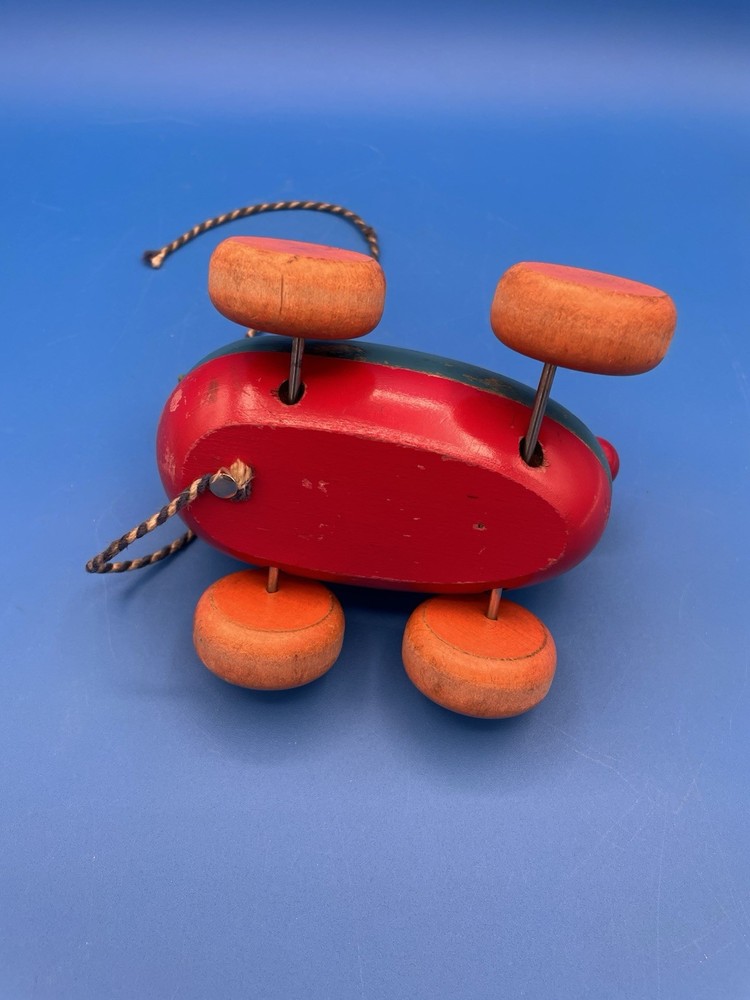 Vintage Stacking Toy Sifo String Pull Duck Wooden 1960’s Waddles when pulled