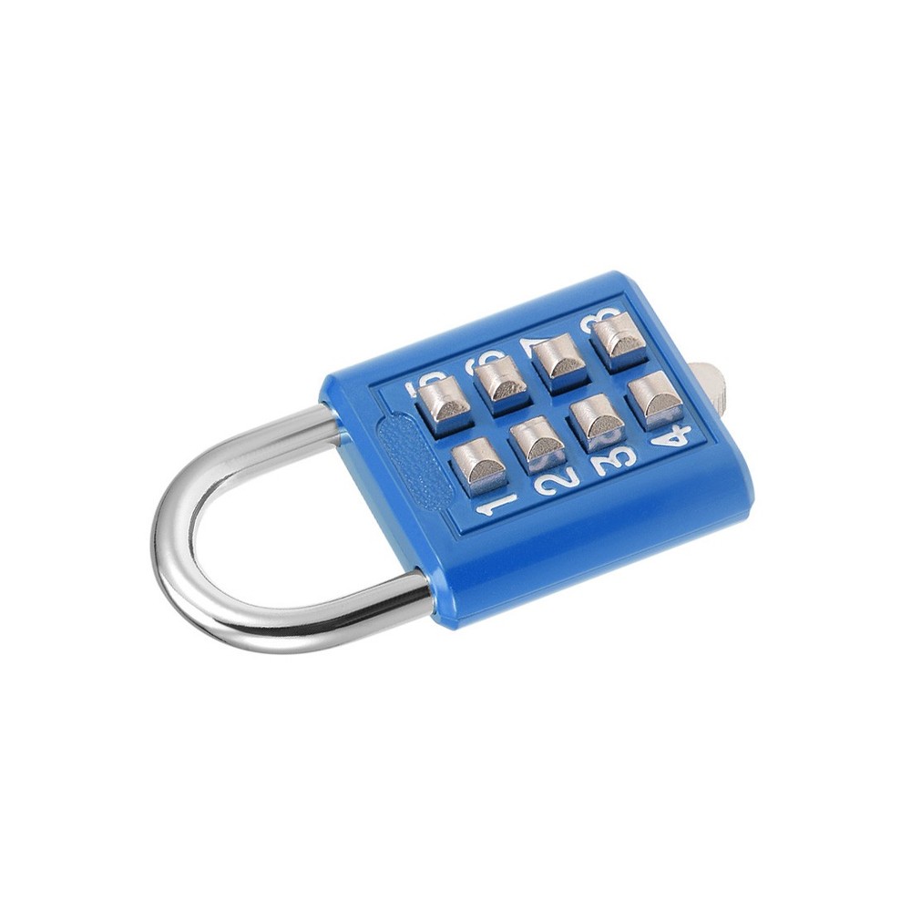 8 Digit Combination Padlock Push Button Lock for Locker Cabinet Blue 2Pcs