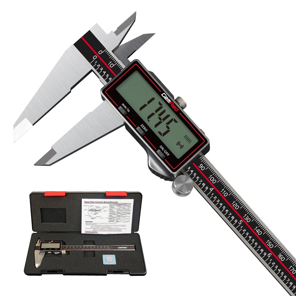 Wireless Digital Caliper 0-6 Inch/150mm, Wireless Data Transfer to Excel/Phon...