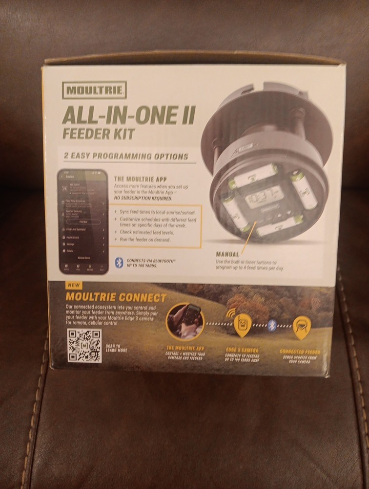 Moultrie All-in-One II Programming Deer Feeder Quicklock Adapter 4xTimes 360°