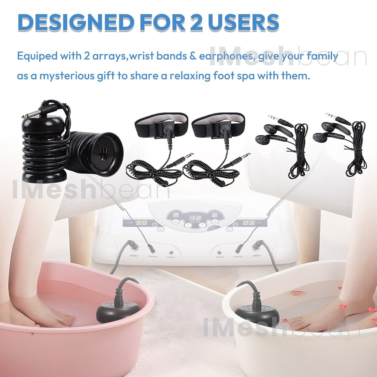 Detox Foot Bath Machine Dual Ionic Cell Relax Spa Massager LCD MP3 Music Player