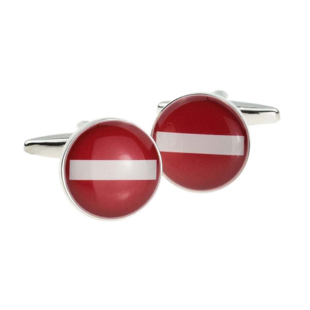 No Entry Sign Cufflinks Presented in a Cufflink Box