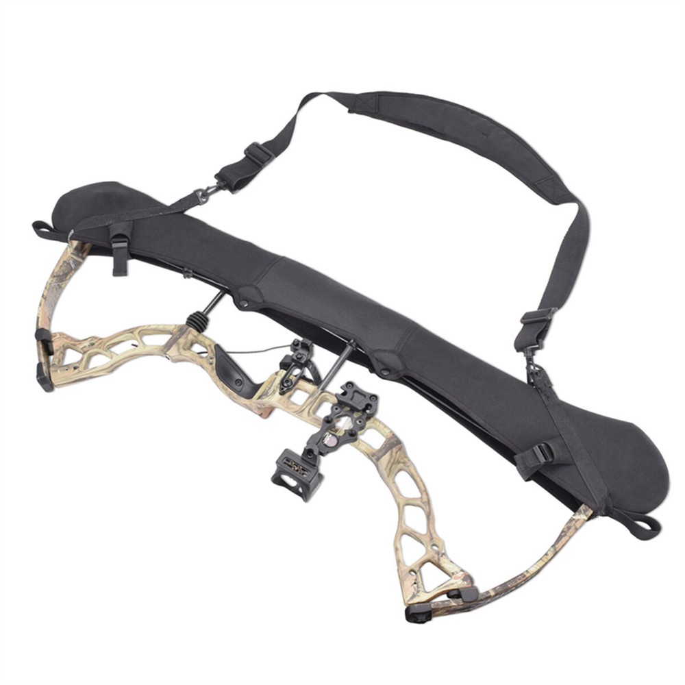 Neoprene Compound Bow Sling Removable & Adjustable Shoulder Strap, Black