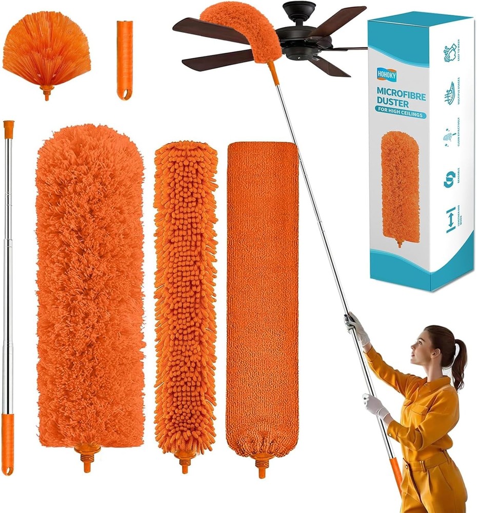 Telescoping Cobweb Duster with Extension Pole