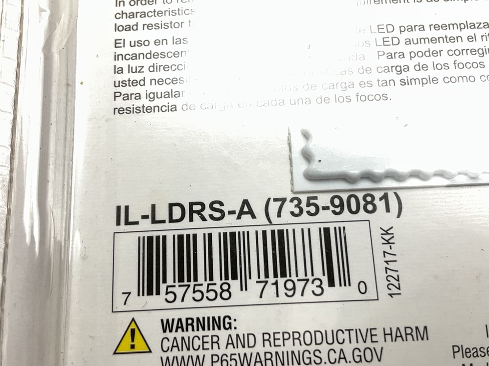 Pilot IL-LDRS-A LED Bulb Load Resistor Eliminates Fast Blinking, 2PC, 50W