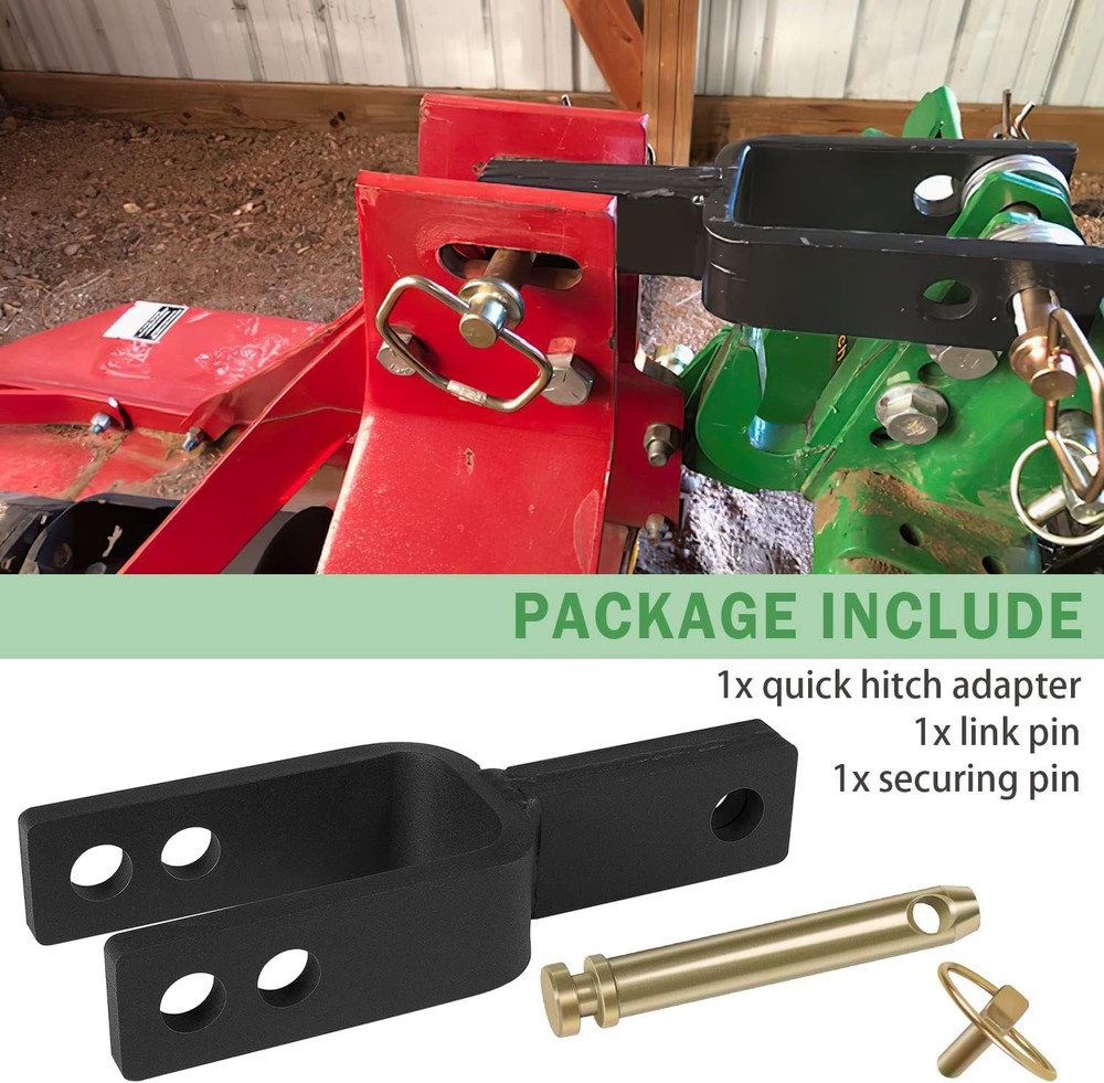 Alloy Steel Quick Hitch Adapter - Adjustable for Enhanced Tractor Compatibility