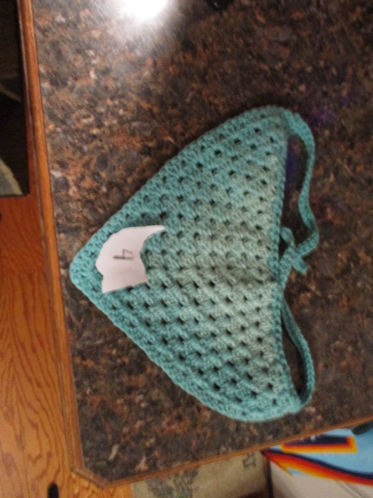 Crocheted bandanas made by Haley