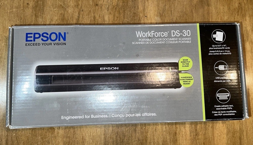 NEW Epson WorkForce DS-30 Portable Color Document Scanner