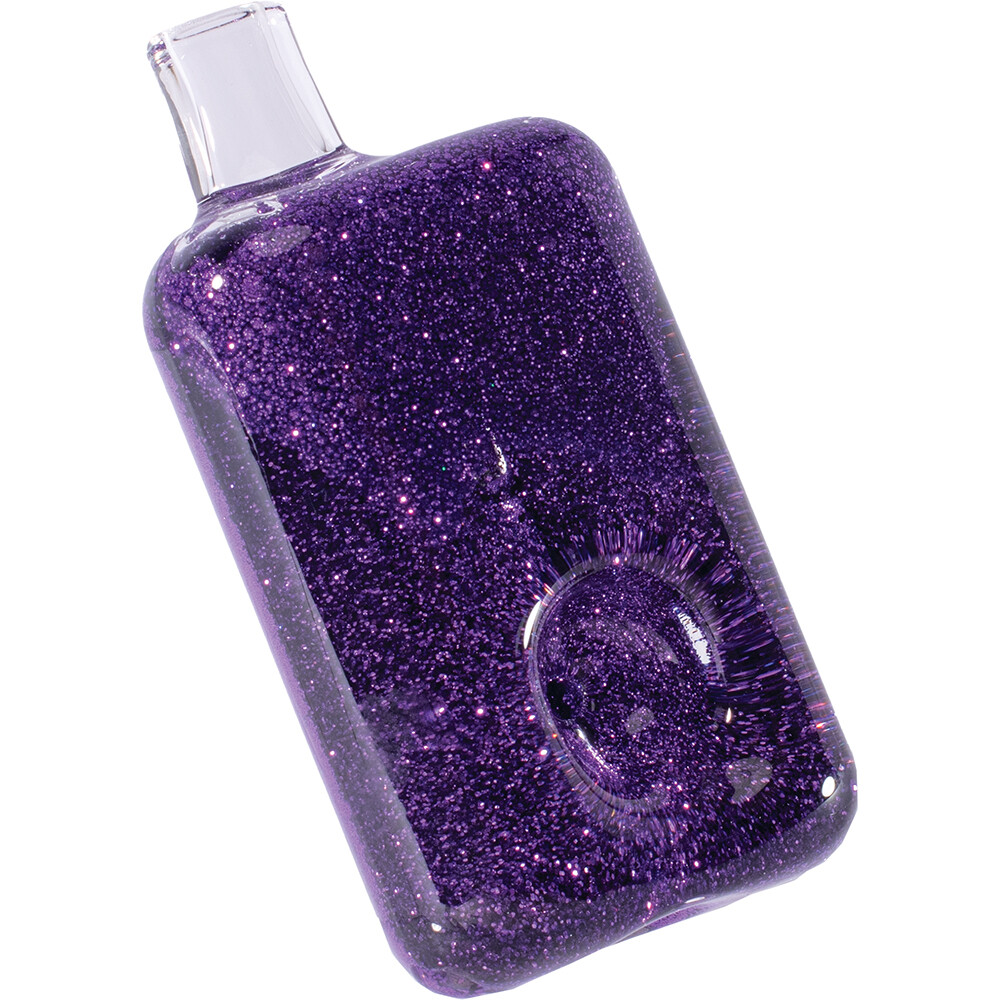 4" Square Liquid Glitter Hand Pipe