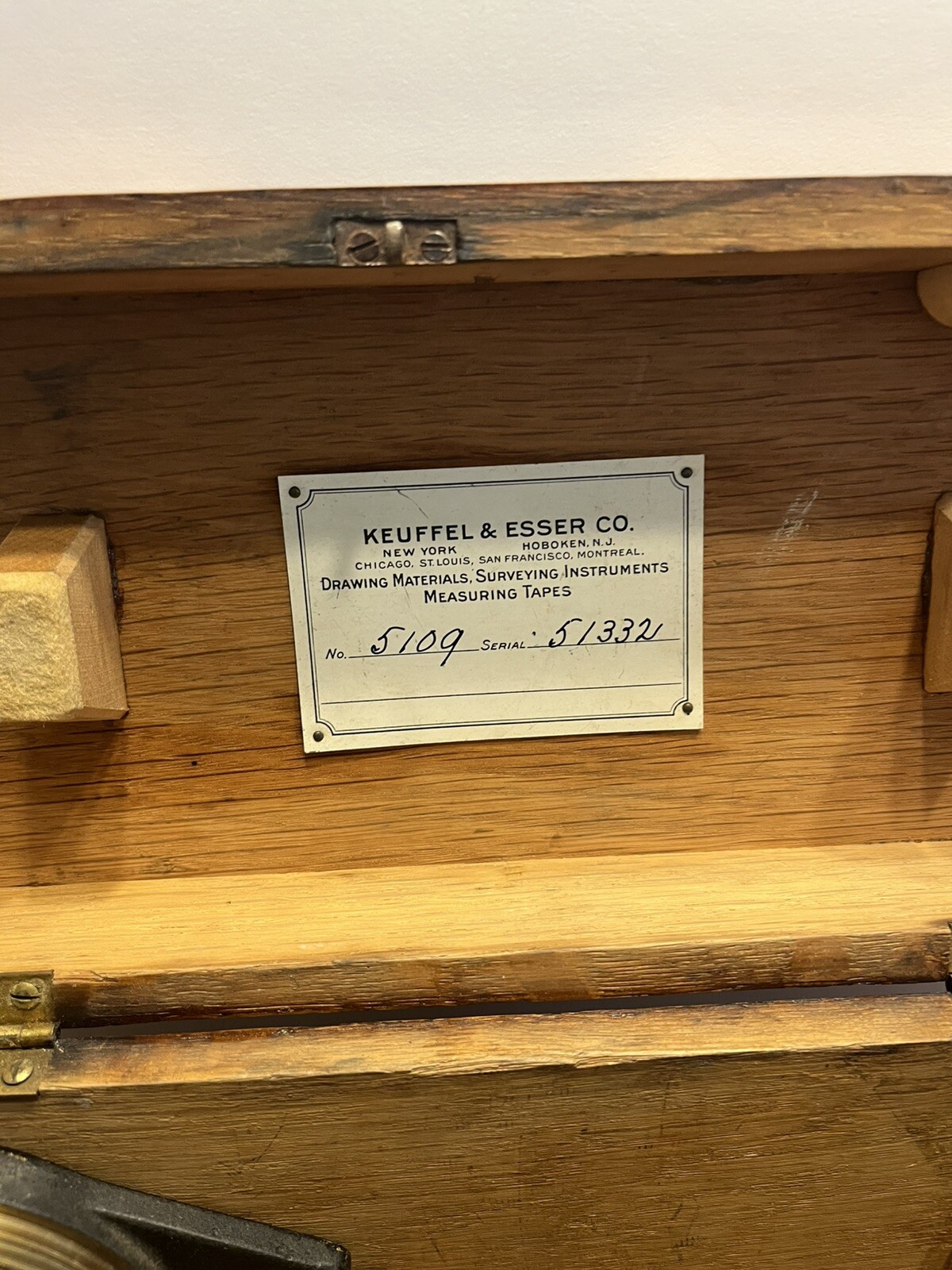 Antique 1924 Kueffel & Esser Co Model 5109 Surveyor Transit W/ Orig Tripod