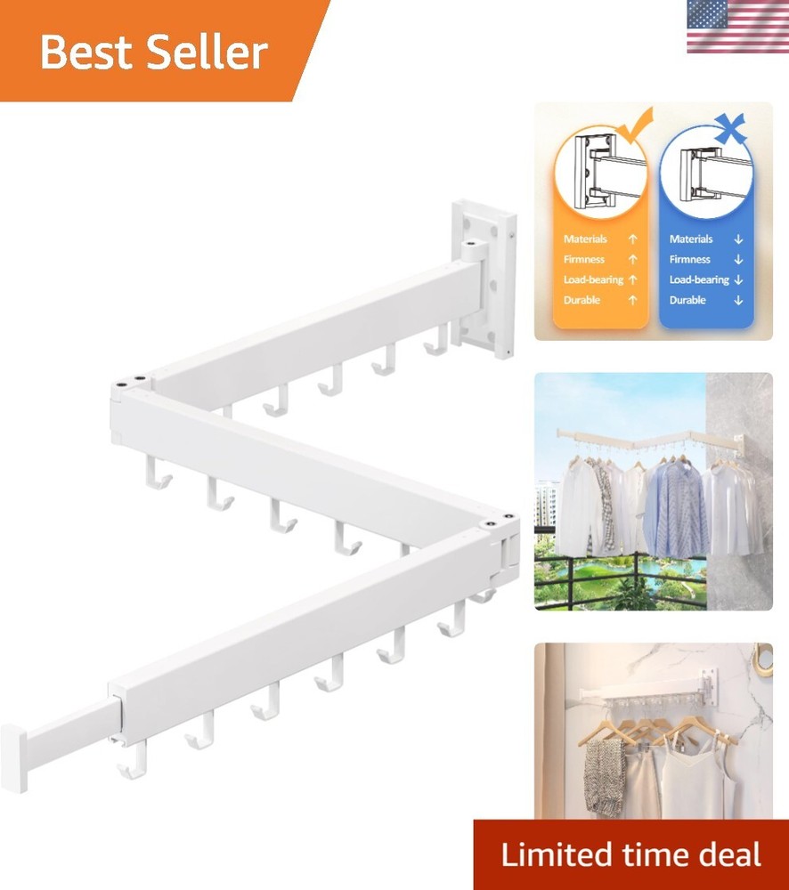 Durable and Elegant Aluminum Clothes Drying Rack – Collapsible & Space-Efficient