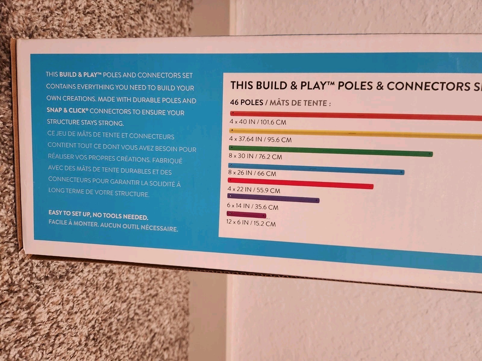 Antsy Pants build & play 75 pieces Poles and Connectors Set - Damaged Box