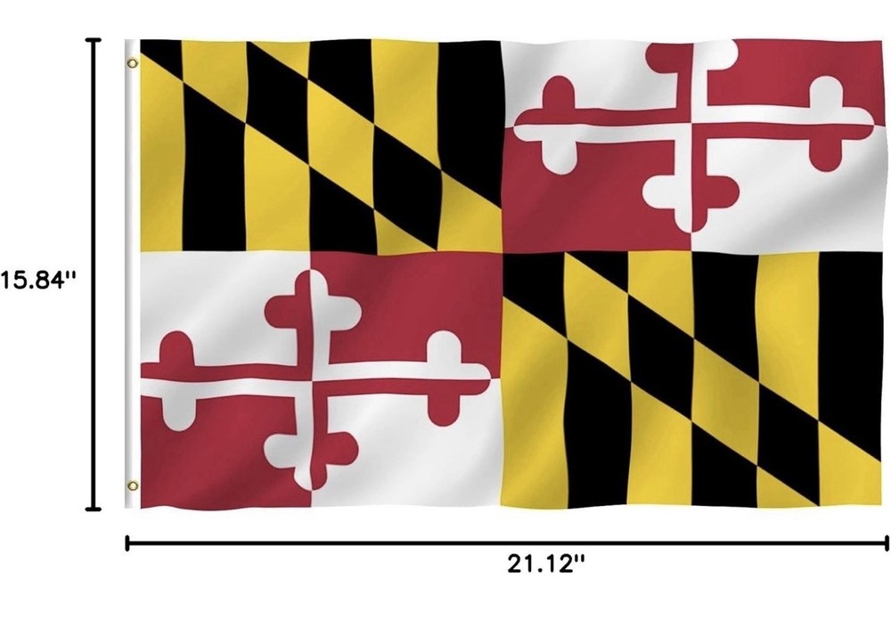 Maryland State Flag 3X5 Feet Polyester