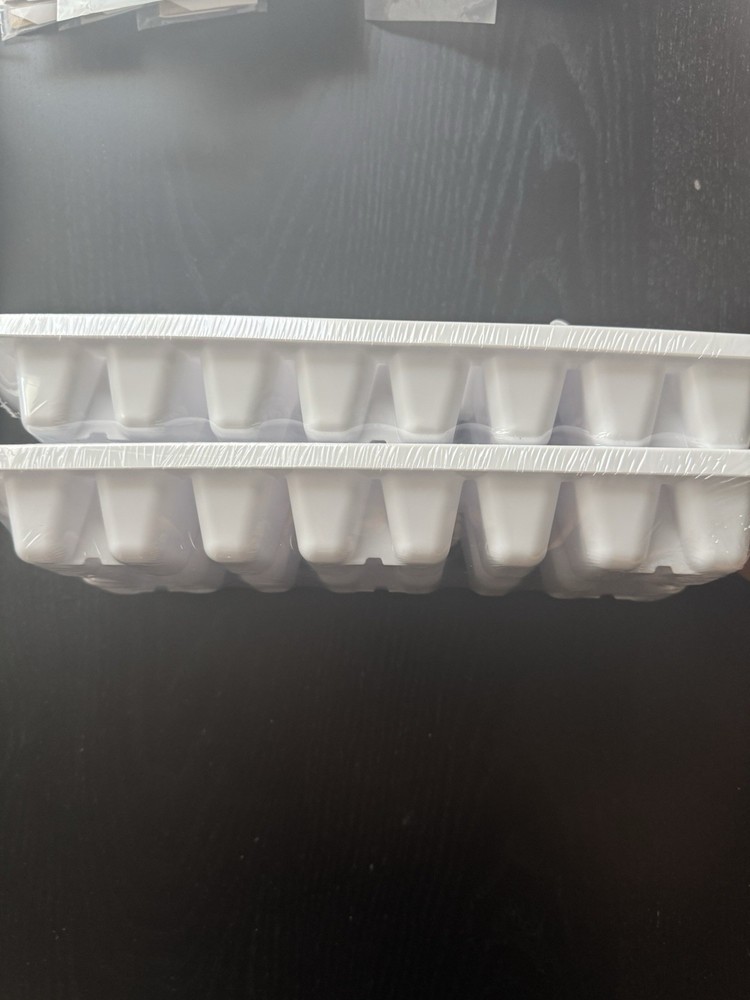 2 Sterilite Stackable White Ice Cube Tray BPA Free