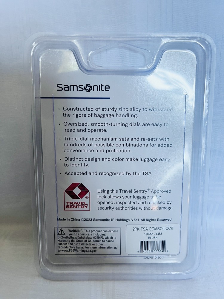 Samsonite TRAVEL SENTRY COMBO LOCK 2-Pack