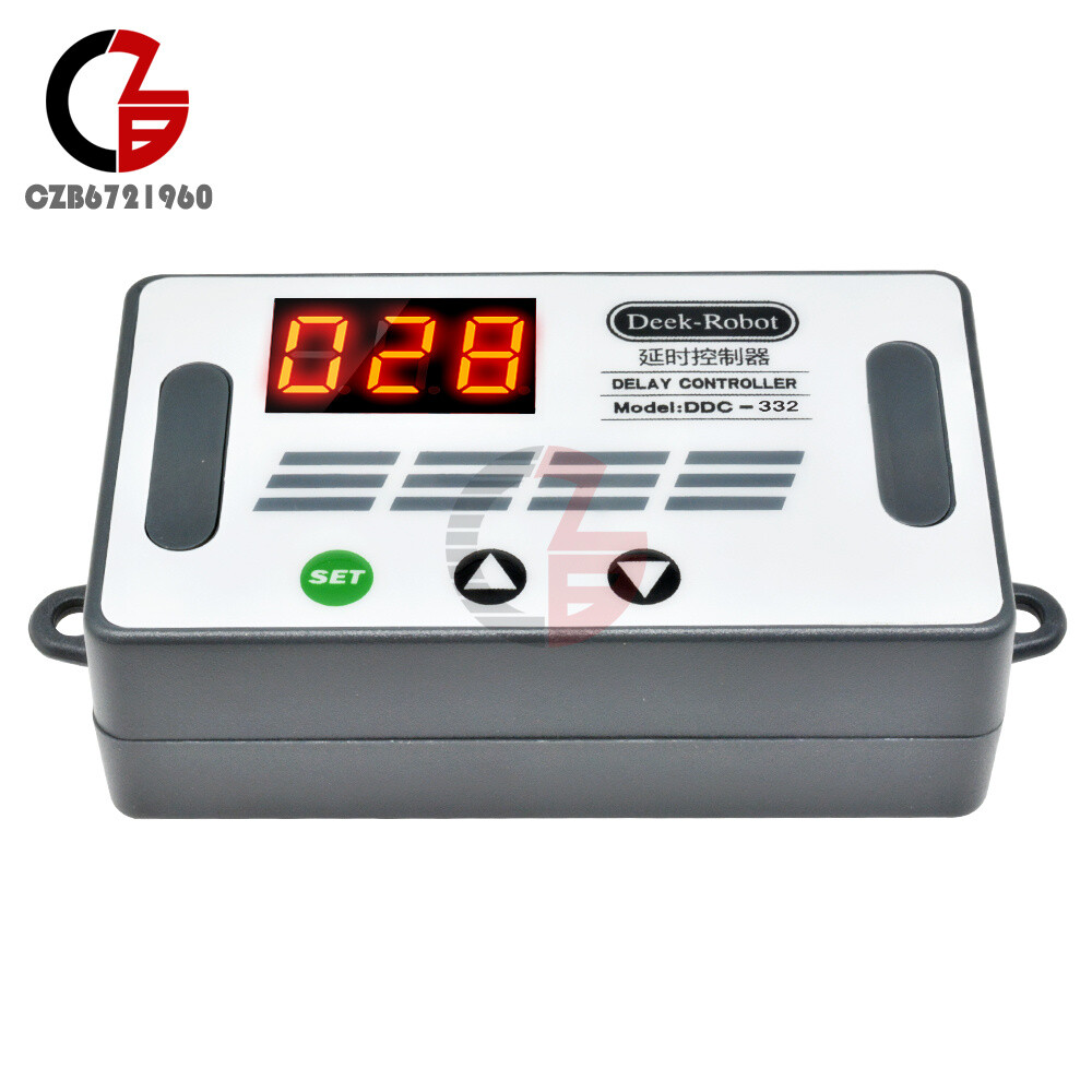 3 Button 3 Digit Digital Tube DDC-332 DC 12V Digital LED Delay Controller+Buzzer
