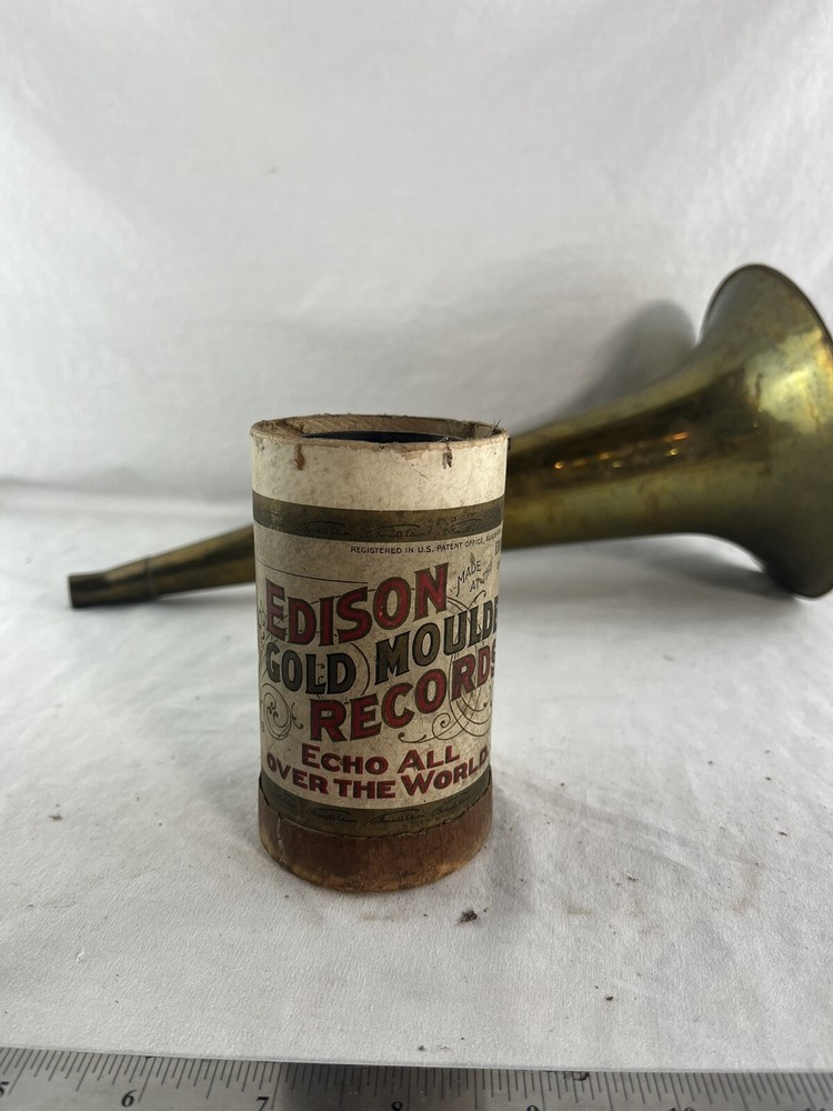 OG Edison Record/Sleeve W/O cap As-is, Record Untested- Various Titles Unmatched