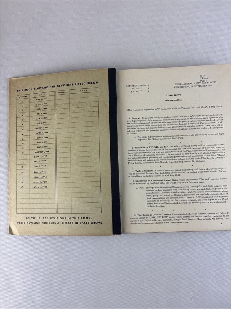 WWII WW2 Pilots' Information File