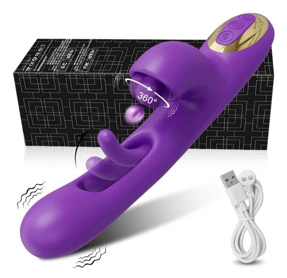 Silicone Full Body Flapping Tapping Massager Vibrating USB Rechargeable