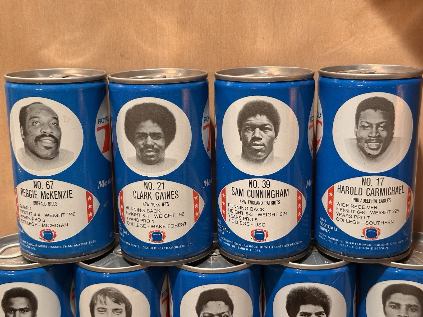 Vintage 1970's RC Royal Crown Cola NFL Football Cans - You Choose Player