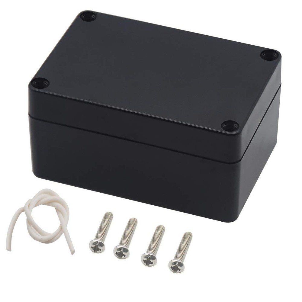 Versatile Pack of 2 Black Junction Boxes - Weatherproof ABS Project Enclosures