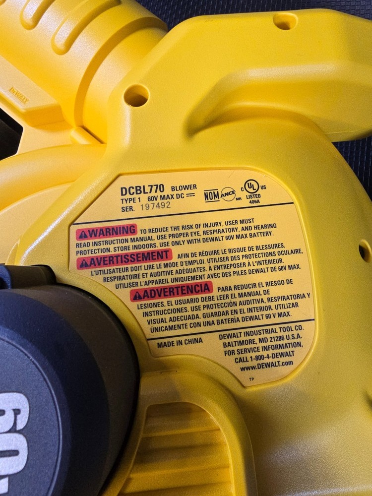 NEW Dewalt Brushless Cordless Leaf Blower DCBL770 60V MAX FLEXVOLT DCBL770B