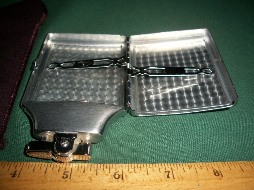 Ronson MASTERCASE Lighter & Cigarette Case Combo U.S. Marine Corps Emblem