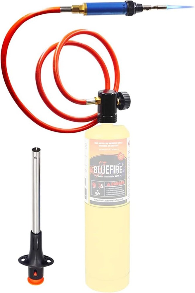 BLUEFIRE Propane/Map Gas Soldering Torch Head Multi-Function Kit with 3' Hose |