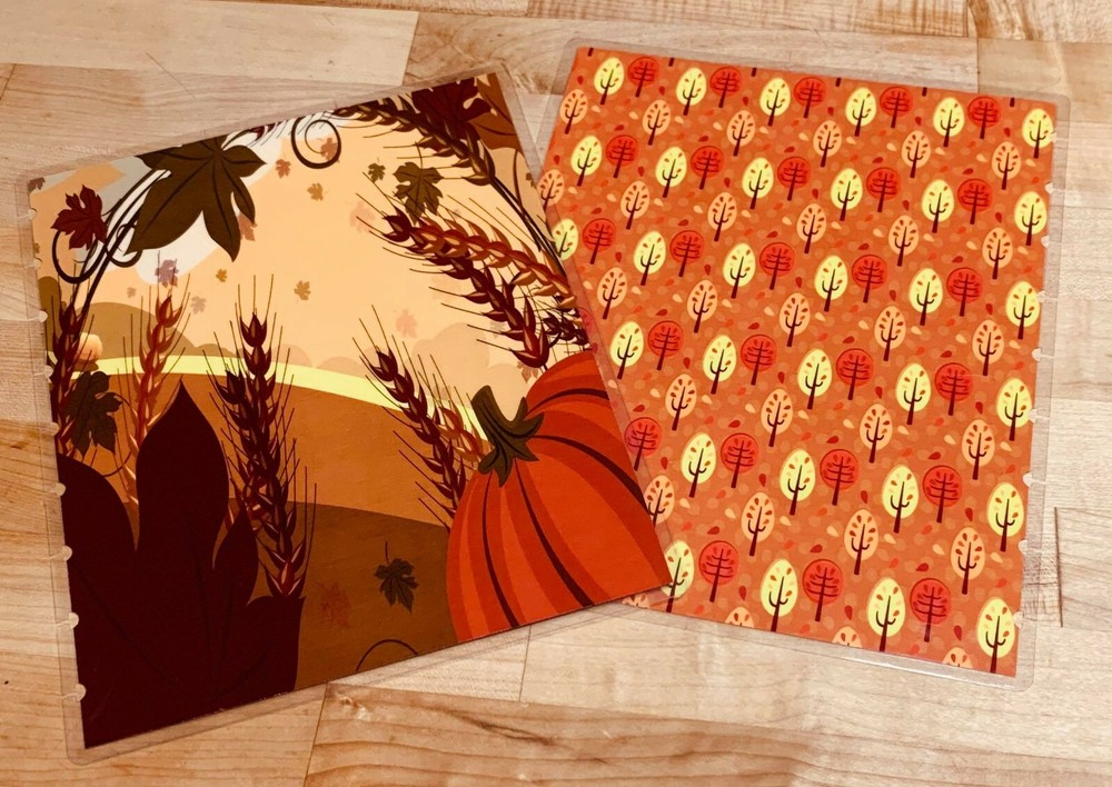 FALL Harvest Front/Back Cover Set for use with a Classic Happy Planner