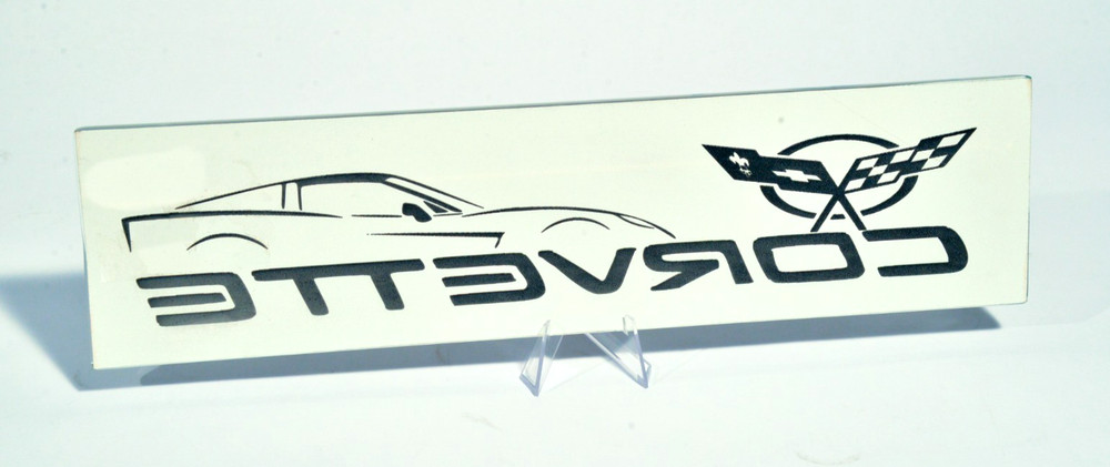Corvette Custom Etched Glass Tile