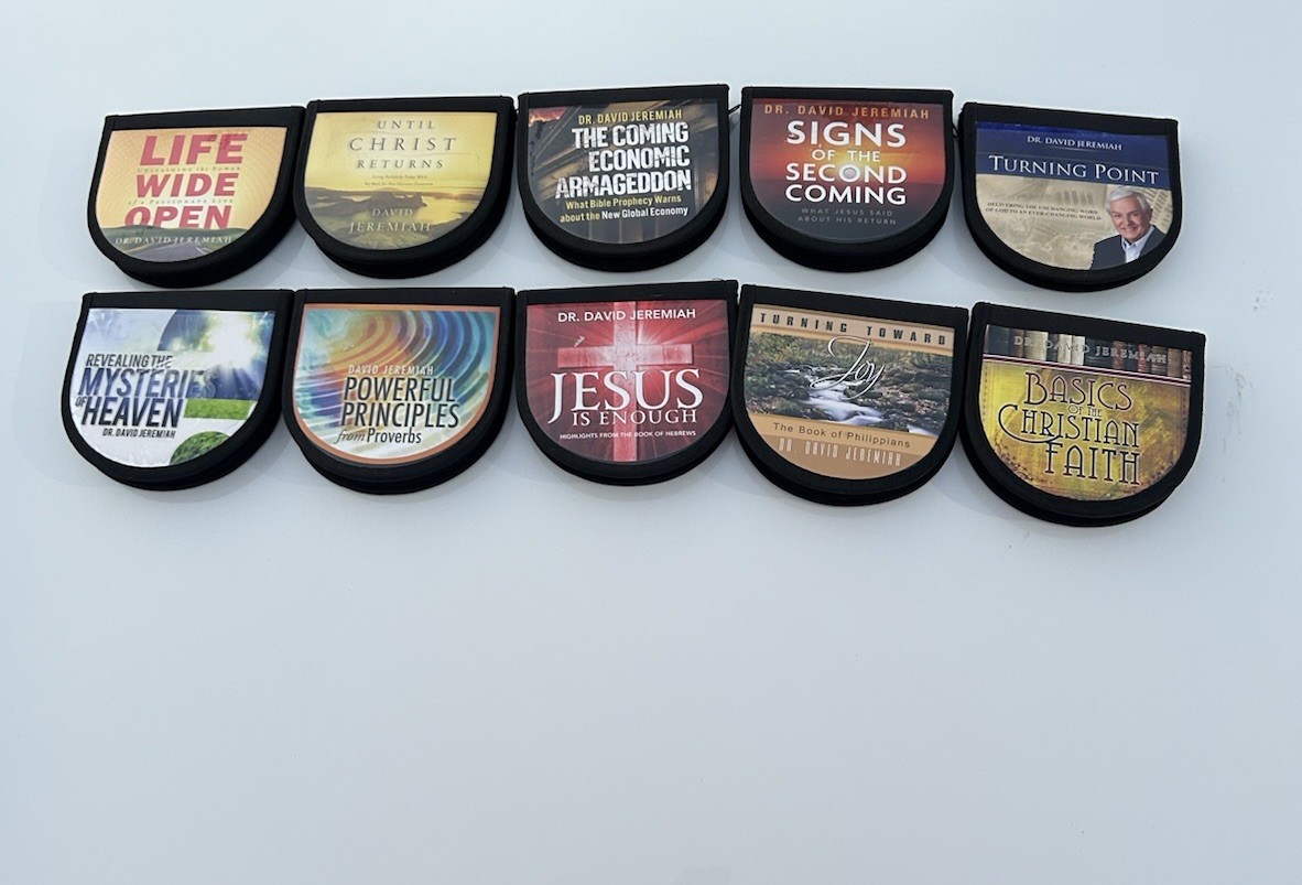 Dr. David Jeremiah Lot of 10 CDs Sermons and Teachings Series zippered cases