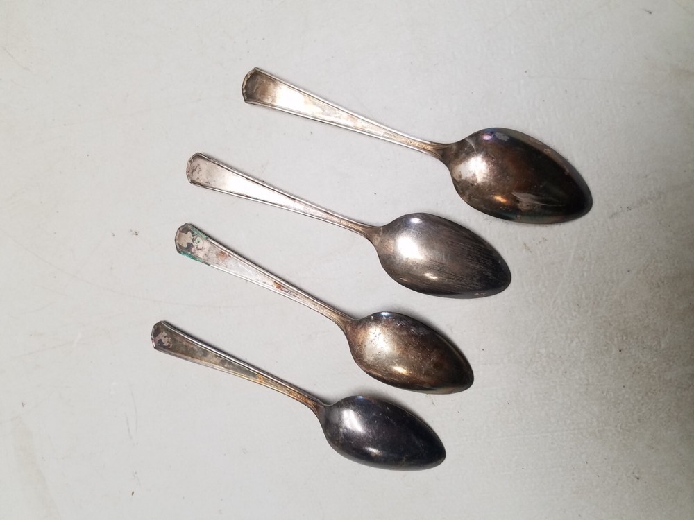 4 - Tudor Plated Oneida Spoons Queen Bee