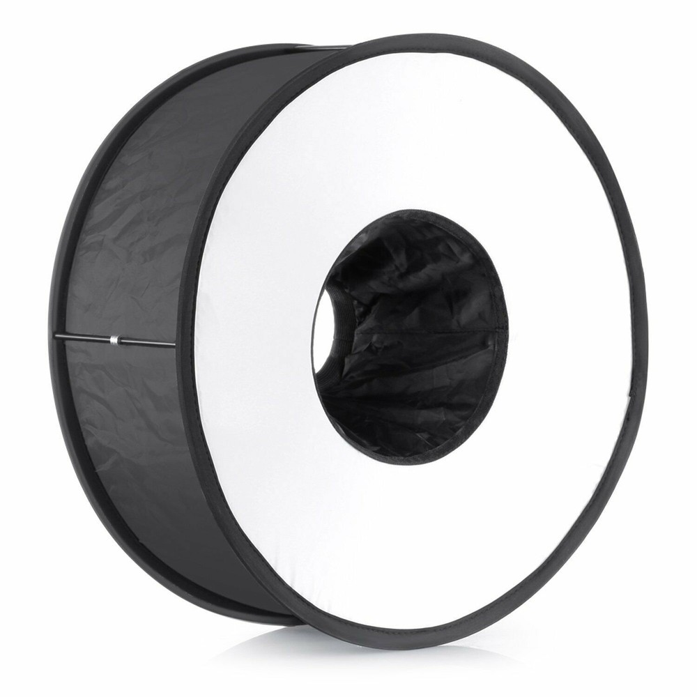 18"/45cm Round Universal Collapsible Magnetic Ring Flash Diffuser Soft Box for C