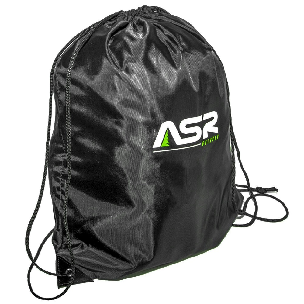 ASR Outdoor Black Drawstring Security Strings Bag with Stopper