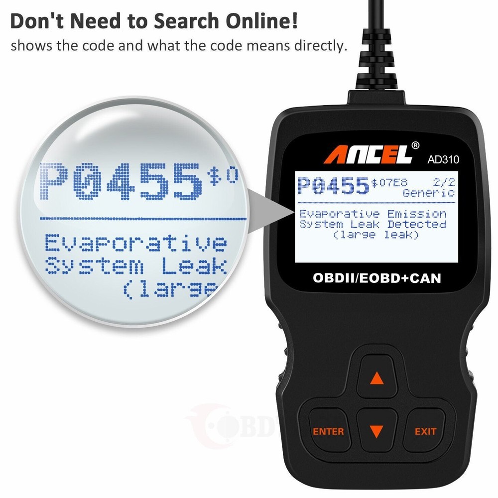 Ram 3500 OBDII OBD2 Car Fault Code Service Reader Reset Scanner AD310 Tool US